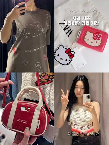 再度敗給ZARA！Kitty新聯名偷偷上架！「格紋蝴蝶結包、托特包」全都有...曬黑娃包必買！