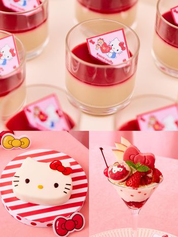 日本飯店開賣Hello Kitty主題下午茶！超可愛「大臉凱蒂貓蛋糕、蝴蝶結造型芭菲」萌到捨不得吃！