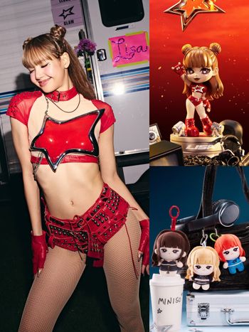 MINISO跟Lisa聯名啦！超可愛「紅色星星套裝Lisa公仔、絨毛吊飾盲盒」全都必須買！
