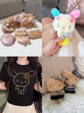 日妞愛牌GRL也聯名三麗鷗！曬黑Kitty、花小兔一口氣全登場！童年回憶「蜜糖邦尼」也來了、復古控有福了！