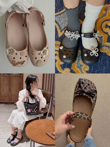 全球都在搶這雙！Crocs芭蕾洞洞鞋「芭蕾粉、豹紋、百搭黑」韓國人腳一雙、隨便搭都好看！