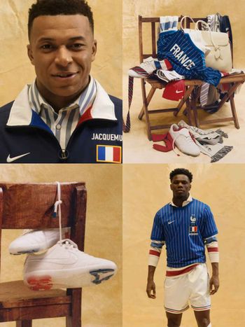 世足還沒開踢先被燒到！Jacquemus × Nike法國隊系列曝光！姆巴佩上身帥翻、球星秒變身時尚男模！
