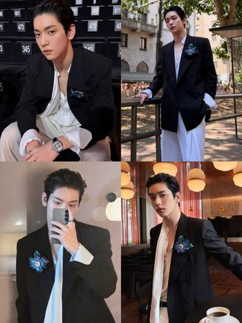 「富家少爺版」的TXT秀彬來了！現身Dolce&Gabbana男裝大秀「後梳油頭、襯衫微開」性感爆炸！