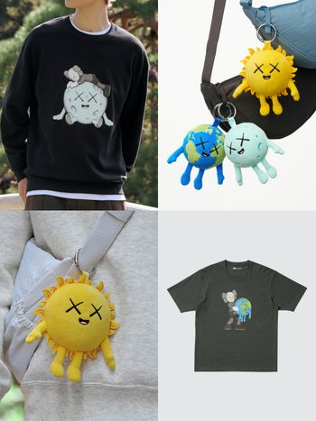 絨毛吊飾必搶！UNIQLO最新KAWS聯名來了！這次有「地球、月亮、太陽」新角色登場！