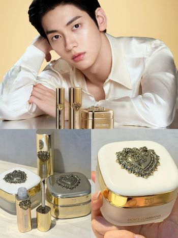 TXT秀彬首度代言DOLCE&GABBANA保養！「黃金胜肽」抗老系列登場，愛心冰感眼部精華、敷上會變金的面膜太燒！