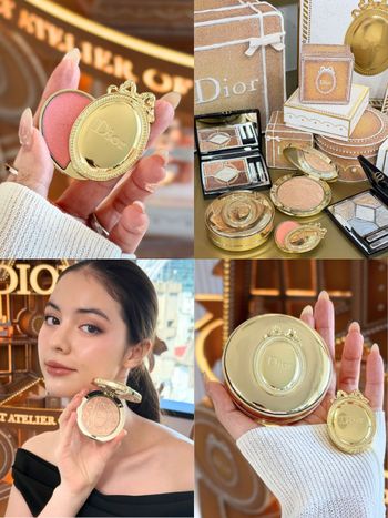 DIOR聖誕彩妝把「高訂勳章」變隨身唇膏！肉桂奶茶唇色、焦糖眼影與金色氣墊，連包裝都值得收藏！