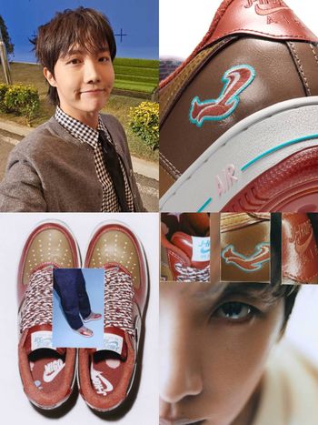Nike、Nigo、j-hope三方超強聯名真的來了！松鼠刺繡Air Force 1阿米們看了都會心一笑！