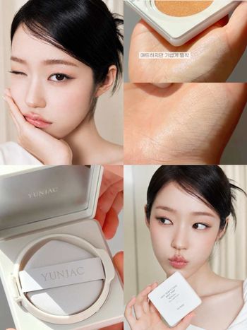 OLIVE YOUNG最強底妝CP！盧允瑞同款YUNJAC「絲潤霧光氣墊」拍出內潤外霧貼膚原生美肌，換季再也不卡粉！
