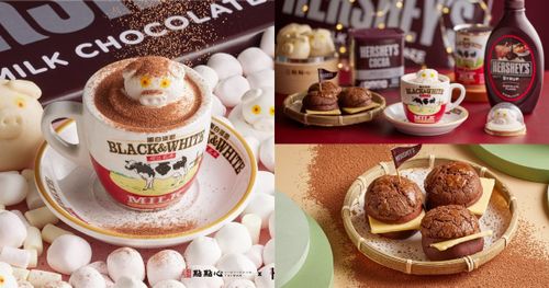 巧克力控暴動！點點心攜手Hershey’s推出超萌豬古力菠蘿油、熱可可，可愛指數直接爆表！