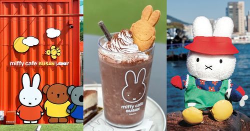 2025韓國釜山必去米飛兔咖啡廳！爆美海景+Miffy甜點飲品療癒炸、限定「魚販米飛兔玩偶」必買！