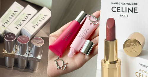 此生必收藏「終點唇彩」！PRADA、CELINE奢華又有品味，迪奧唇蜜自帶緹花LOGO吊飾、全是精品中的精品！