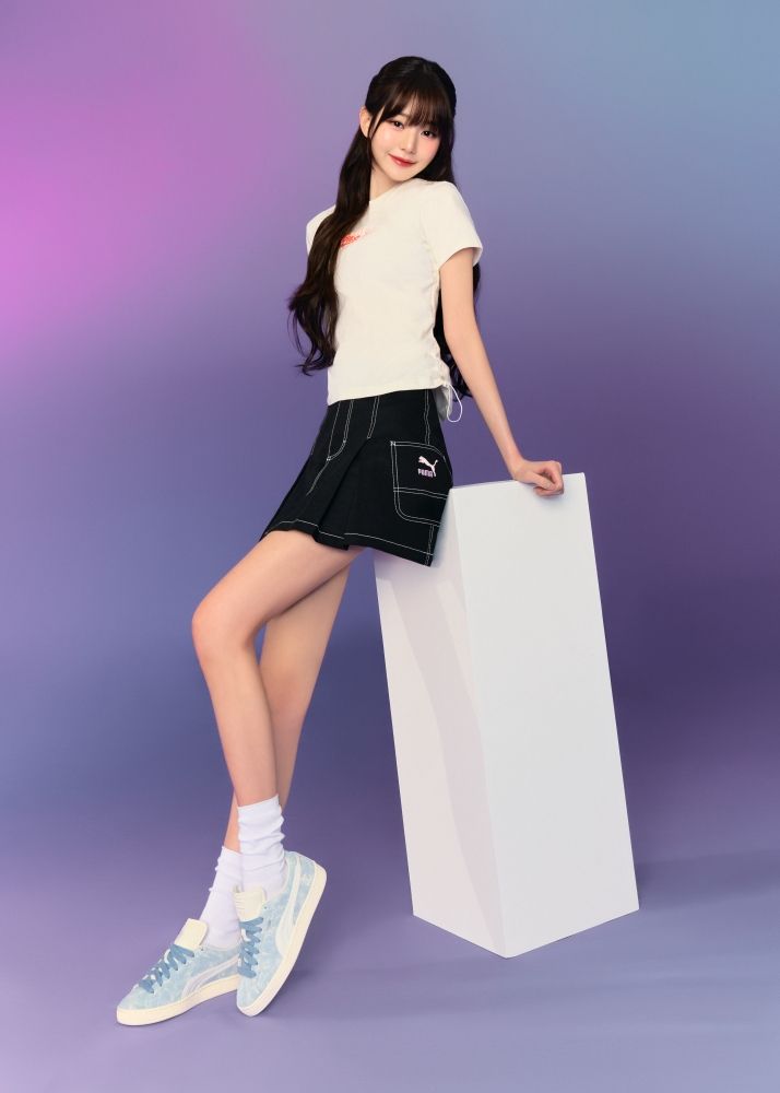 2024必買球鞋！PUMA x IVE同款「櫻花粉、寶寶藍」厚底鞋，員瑛款超顯白！-5