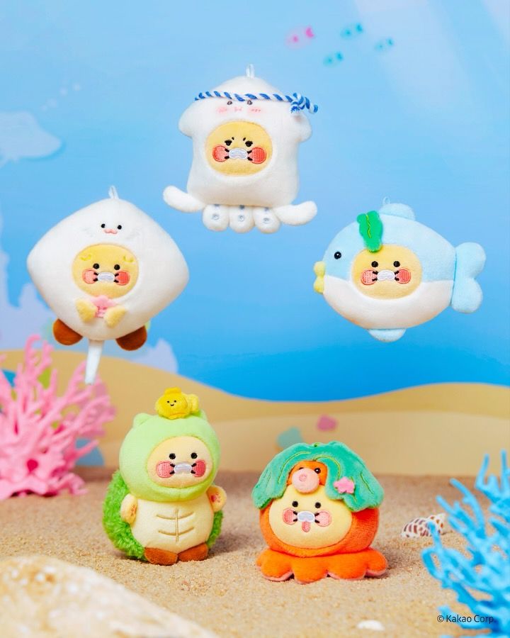 Kakao Friends海洋生物系列開賣！「海龜春植絨毛吊飾、海獺萊恩玩偶」可愛到韓妞都想全部掃貨！-8