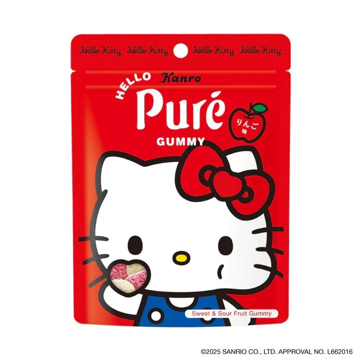 日妞社群暴動！Hello Kitty聯名Pure「蘋果口味蝴蝶結軟糖」Q到捨不得吃、這天軟萌開賣！-7