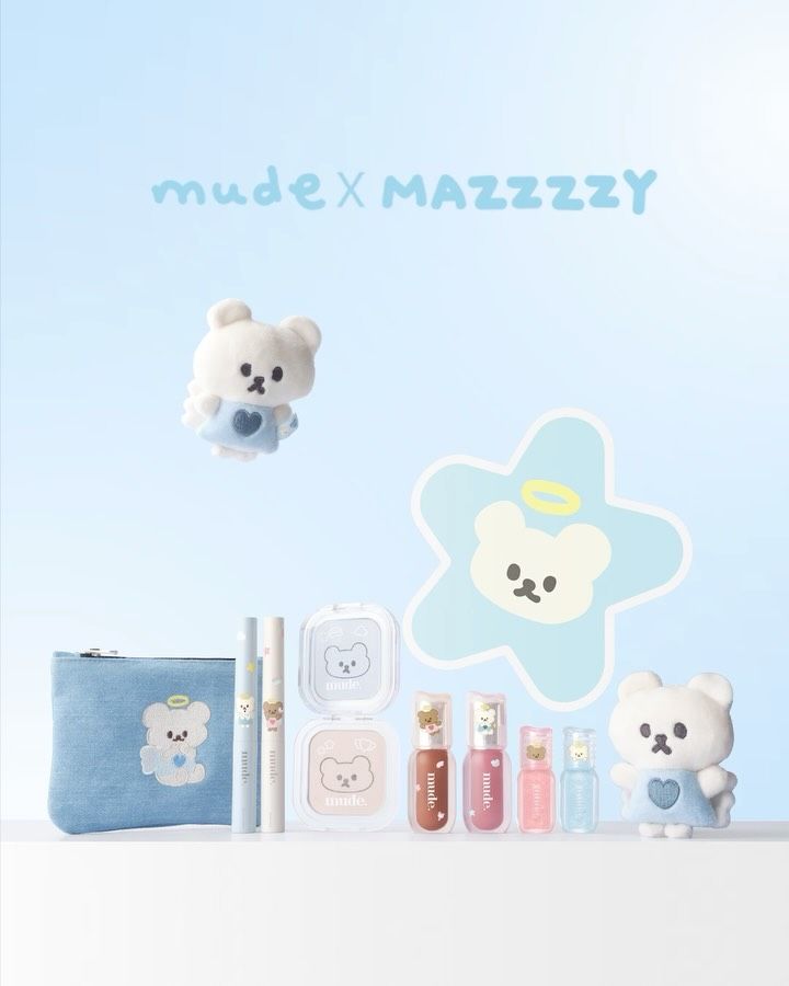 mude.攻佔文青少女市場！MAZZZZY聯名彩妝「睫毛膏、天使琉璃唇釉」外殼印上軟萌小熊，可愛爆擊想整套入手！-2