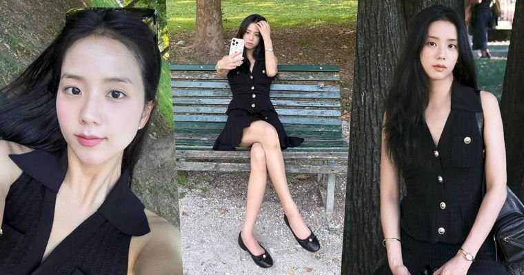 近素顏也美到窒息！Jisoo私服「DIOR芭蕾鞋、卡地亞手錶」財閥千金感，走到哪都是秀場！