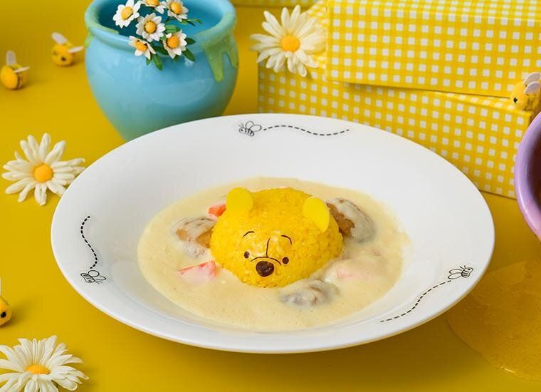 維尼粉絲快衝！東京小熊維尼咖啡廳「蜂蜜水果優格、大臉維尼雞肉燉飯」Q到捨不得吃，這天開幕！-6
