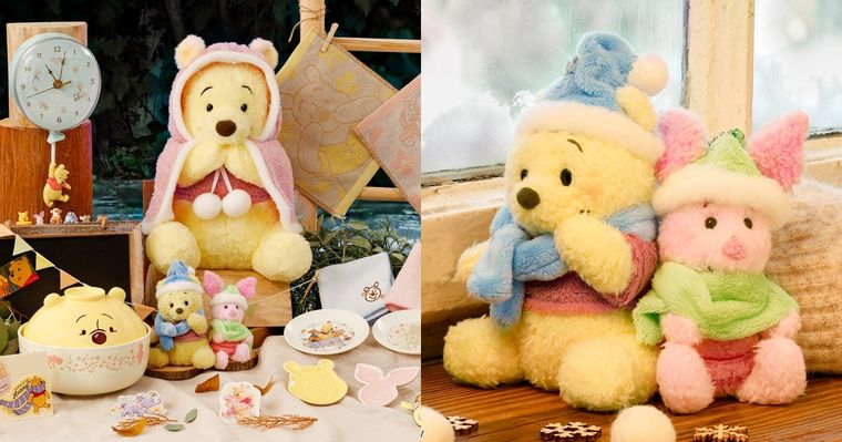 日妞社群暴動！小熊維尼冬日一番賞「斗篷維尼玩偶、圍巾小豬吊飾、立體熊耳維尼毛襪」這天可愛開賣！