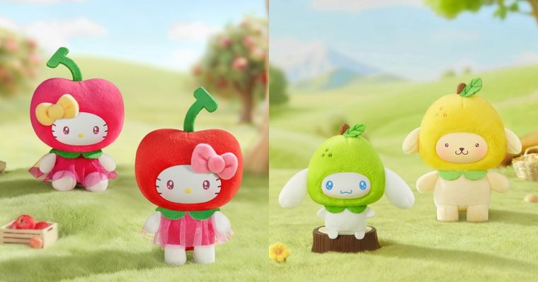 社群狂討論！三麗鷗蔬果系列公仔「櫻桃Hello Kitty、梨子布丁狗、紅蘿蔔大耳狗」可愛翻必買！