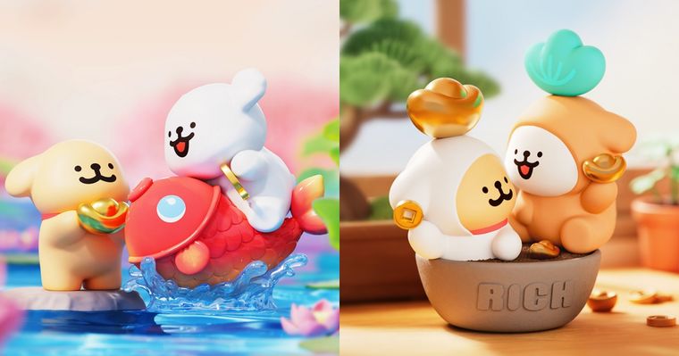 2026新年開運必買「線條小狗好運旺旺盲盒」！超萌「金元寶小黃金、好事花生小白」7-11就買得到！