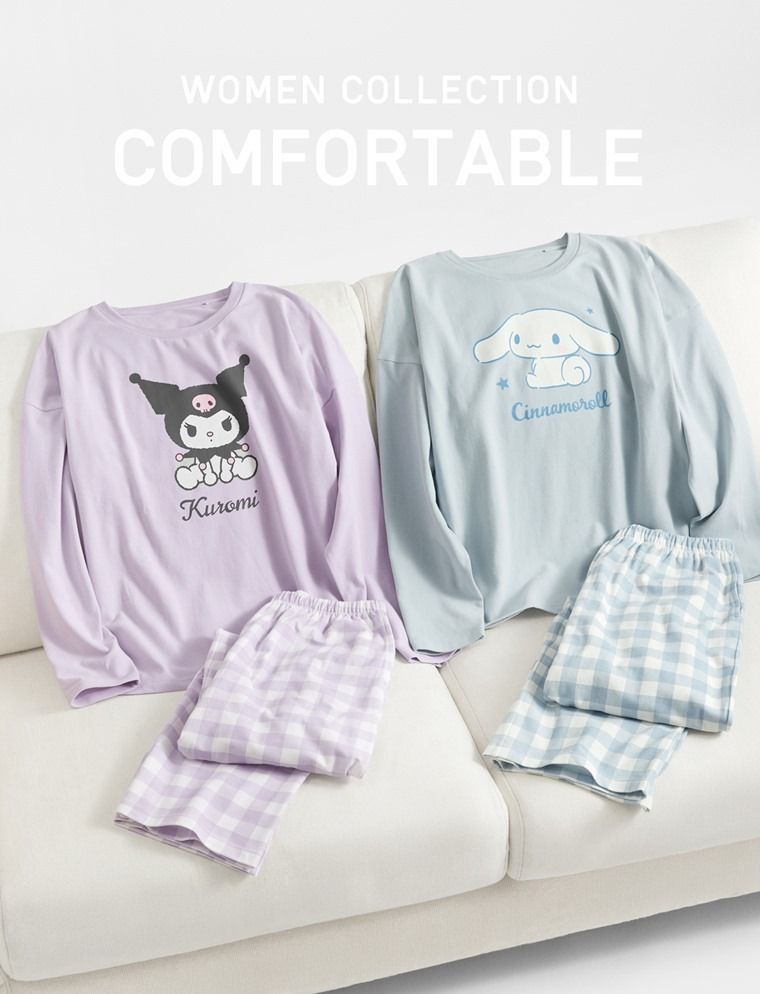 粉絲發瘋！Lativ聯名「三麗鷗家居服」悄悄上架！Kitty、酷洛米大頭穿上身、百元就能宅家可愛！-5