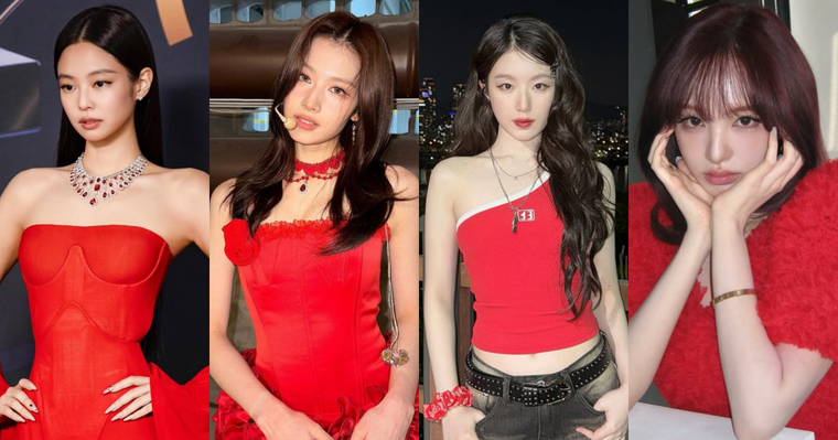 紅色本命就是她們！6位「最會穿紅色」女愛豆！Jennie根本駕馭之神、IVE Liz美出新高度！
