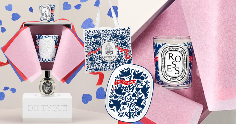 2026情人節送禮首選！Diptyque攜手陶藝師打造限量玫瑰香氛蠟燭、精品陶瓷托盤，紅藍交織色彩演繹法式浪漫！