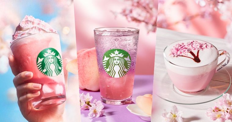 日本星巴克2026春季限定飲品太欠喝！「白桃櫻花星冰樂、夜櫻白桃氣泡飲」酸甜風味一喝就上癮！