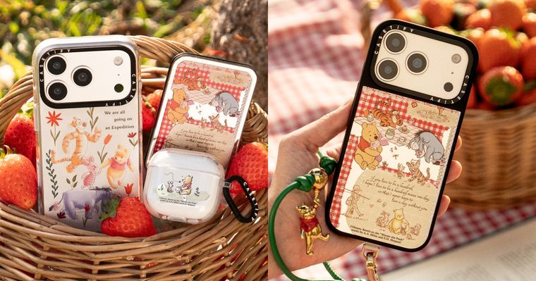 維尼粉融化！CASETiFY最新聯名是小熊維尼！插畫感「田園風格」超療癒、草莓手機吊飾得收藏！