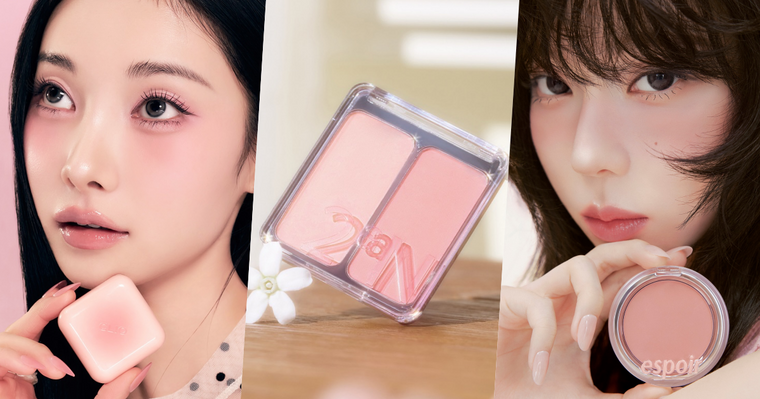 2026韓國早春頰彩合集！2aN雙色腮紅、CLIO唇頰凍春季新色登場，Winter同款「珊瑚裸玫瑰」組合、上市秒售完！