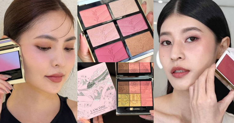 8款年末桃花必備腮紅推薦！RMK、蘭蔻、YSL都推聖誕萬用頰彩盤，迪奧、香奈兒精品腮紅也太美！