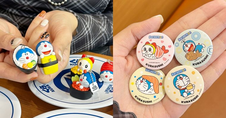 藏壽司最新扭蛋是哆啦A夢！萌翻「玉子燒哆啦A夢吊飾、豆皮壽司哆啦美磁鐵」全都太欠收藏！