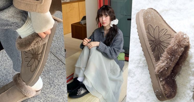 韓妞圈紅爆！Mardi小雛菊毛毛拖台灣也有了！「瘦瘦版型、駝棕色系」價格一千多很可以！
