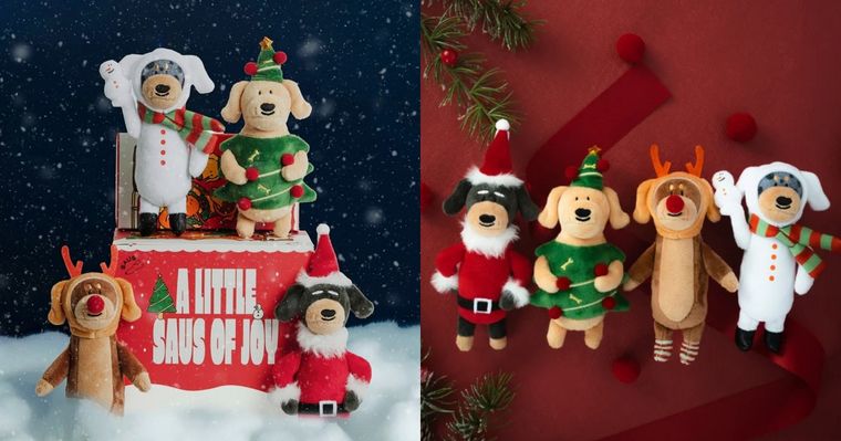 社群爆紅「泰國臘腸狗吊飾」推聖誕節限定版！超可愛「聖誕樹奶油臘腸、雪人斑點臘腸」全都太想買！