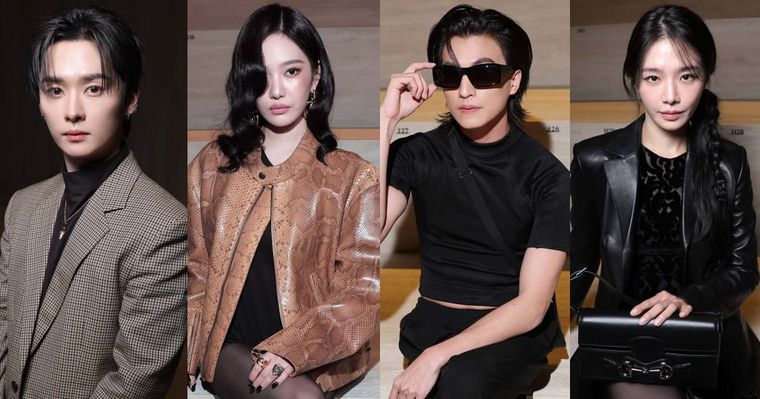 GUCCI大秀前排讓人瘋掉！「雕刻美男」SKZ李旻浩帥得太權威！aespa寧寧化身摩登女郎、氣場全開！