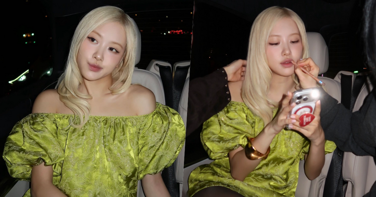 Rosé在YSL巴黎大秀「蘋果綠戰袍」仙氣爆棚！E人模式開啟「繞場打招呼」人緣超好！