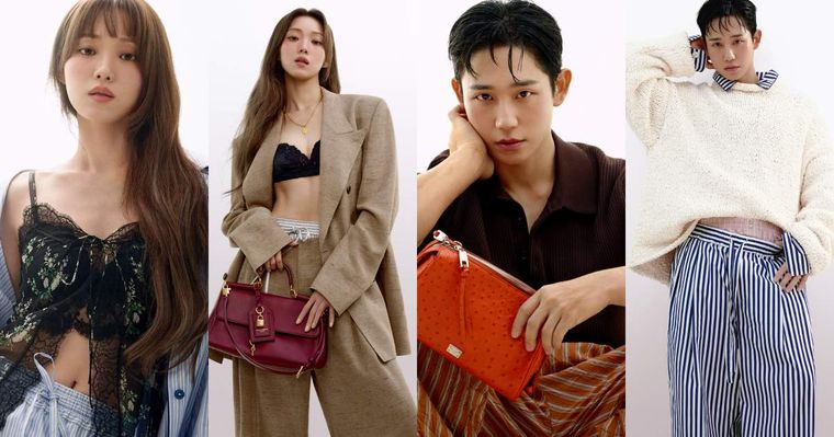 這組辣度破表！李聖經、丁海寅Dolce&Gabbana春夏畫報曝光！「薄紗蕾絲吊帶」大秀川字肌、身材超逆天！