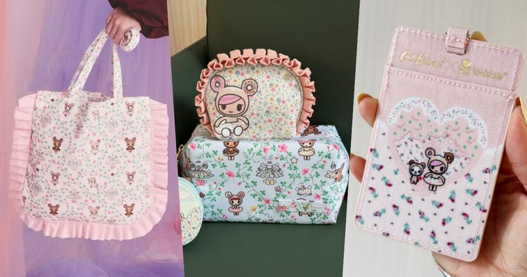 Cath Kidston新聯名是tokidoki甜甜圈小姐！荷葉邊、粉嫩碎花化妝包、證件套，日常通勤必備！