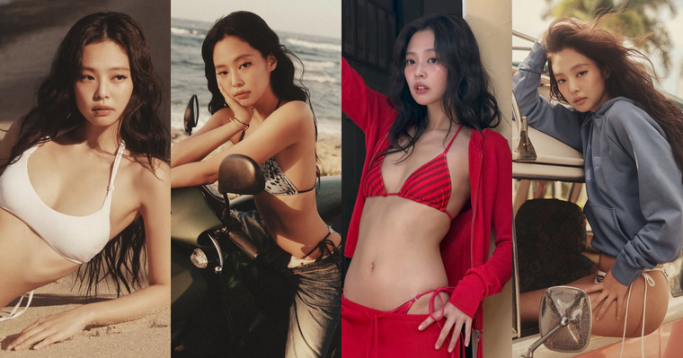 一早被辣醒！Jennie驚喜聯名美國泳衣品牌！「性感比基尼」美照連發、張張都是封面級！