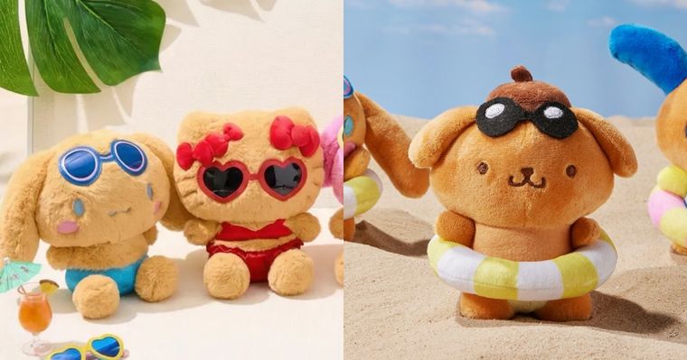 泰國開賣「曬黑三麗鷗」周邊！超可愛「焦糖布丁狗、比基尼Hello Kitty」玩偶吊飾全都想買！