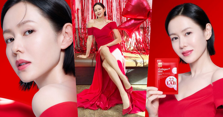 44歲直接封神！孫藝珍俐落短髮＋紅衣氣場全開，大推膠原飲實現360度零死角肌膚＋緊實輪廓管理全曝光！