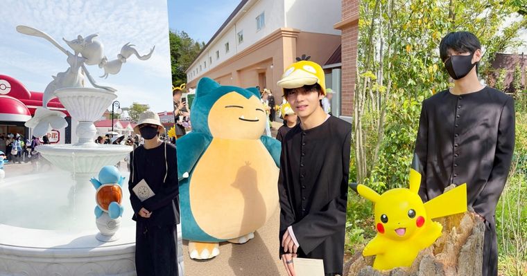 想收服可達鴨小V！BTS金泰亨衝東京寶可夢樂園「戴頭套拍照」可愛翻、V指定5大打卡點一次看！