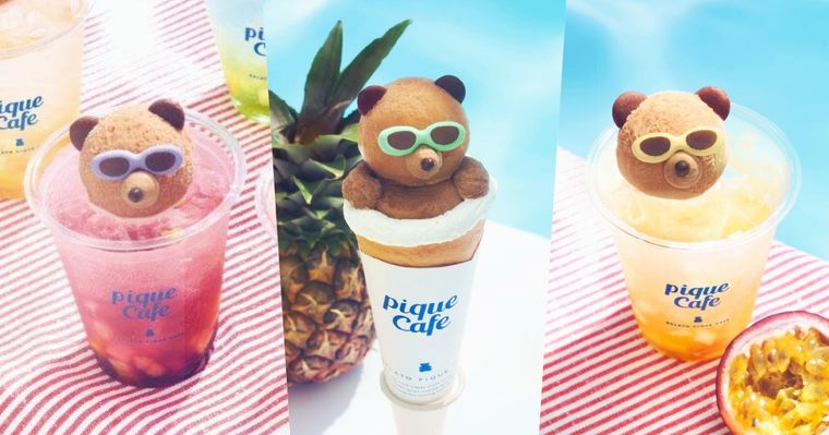 要去日本的快看！Gelato Pique Cafe最新「墨鏡熊熊可麗餅、熊熊百香果氣泡飲」萌到捨不得開動！