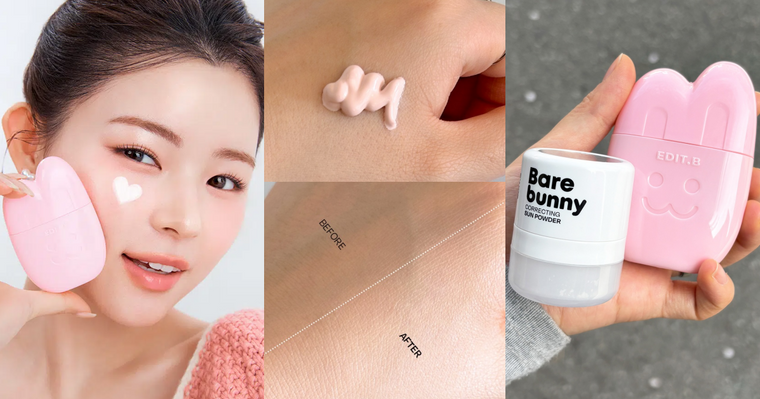 被說像開濾鏡！DAISO裸肌修圖神器爆紅「Bare Bunny潤色防曬＋柔焦定妝蜜粉」，五千韓元打造仙女柔焦發光肌！