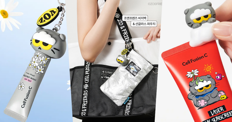 GD的貓又來賺飼料錢！Cell Fusion C防曬聯名「ZOA雲朵貓」洗版全網，藍色降溫、粉色濾鏡、紅色醫美級一次收！