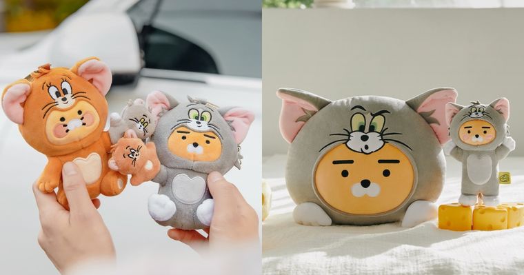 Kakao Friends又跟《湯姆貓與傑利鼠》聯名！「湯姆貓萊恩抱枕、傑利鼠春植鑰匙圈」韓妞都狂搶！