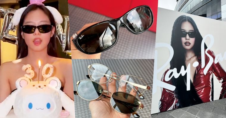 Jennie巨型Ray-Ban雷朋打卡牆空降信義區！珍妮6大同款墨鏡幫你整理好、慶生戴的是這支！