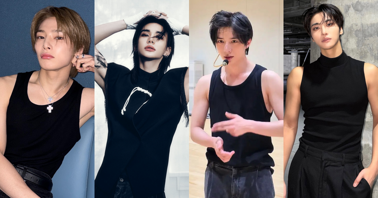 越簡單越有殺傷力！7位韓國「黑背心男神」一次看！SKZ、ATEEZ候選人太多！肩膀手臂線條藏不住！