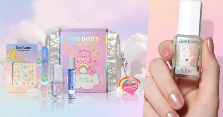 Care Bears粉絲真的會失心瘋！LONDONTOWN聯名彩虹熊太萌，5款療癒指彩、限定美甲包必收藏！