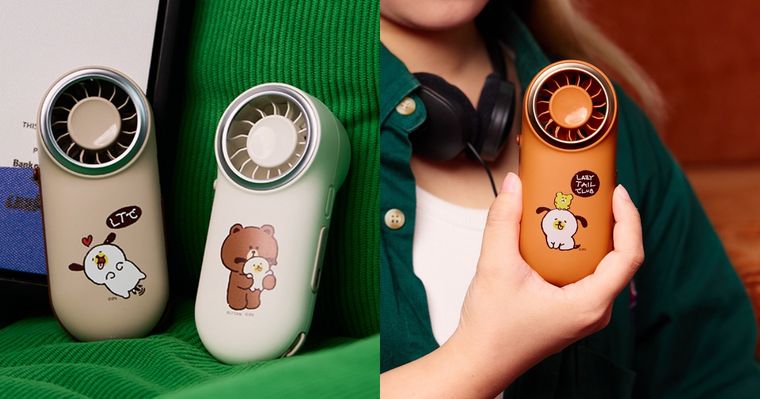 夏天包包必備！LINE FRIENDS迷你電扇可愛翻、四段風速調節+輕巧體積小廢包也放得下！